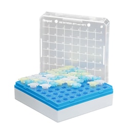 Chemglass Life Sciences Storage Box, Micro Centrifuge Tube, 64-Place, Quantity:
