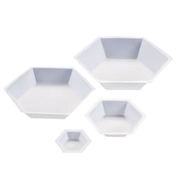Chemglass Life Sciences Weighing Dish, Plastic, Hexagonal, Antistatic,