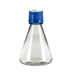 Chemglass Life Sciences Flask, Erlenmeyer, 125mL, Sterile, Baffled, Polycarbonate,
