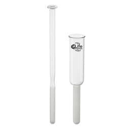Chemglass Life Sciences Tissue Grinder, 15mL, Griffiths, All Glass, 15mm Dia Pestle, 95mm Chamber Lgth, 305mm OAL
