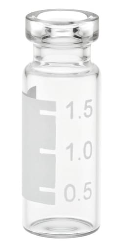Chemglass Life Sciences&nbsp;Vial, 2.0mL, Clear with White Grad Spot, Standard Opening, 12x32mm, 11mm Crimp