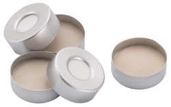 Chemglass Life Sciences&nbsp;Aluminum Seal, Silver, 20mm, PTFE/Silicone Septa
