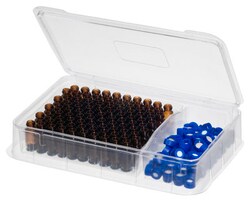 Chemglass Life Sciences Pack, Bonded Closure and Vial, Glass, 2.0mL, 9mm Thread, Clear, 12 x 32mm, PTFE/Silicone Septa