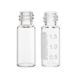 Chemglass Life Sciences Vial, 2.0mL, Clear, Silanized, Standard Opening, 12x32mm, GPI 8-425