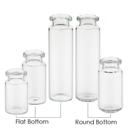 Chemglass Life Sciences Vial, 6.0mL, Clear, 20mm Headspace, Round Bottom,