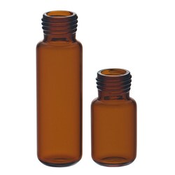 Chemglass Life Sciences Vial, 10mL, Amber, 18mm Screw Thread Headspace, Flat Bottom, 22x46mm