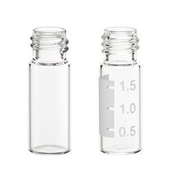 Chemglass Life Sciences Vial, 2.0mL, Clear, Silanized, Large Opening, 12x32mm, GPI 10-425