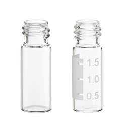 Chemglass Life Sciences Vial, 2.0mL, Clear with Marking Spot, Silanized, Large Opening, 12x32mm, GPI 10-425