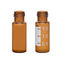 Chemglass Life Sciences Vial, 2.0mL, Amber with Marking Spot, Silanized, Large Opening, 12x32mm, 9mm Thread