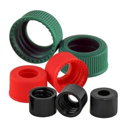 Chemglass Life Sciences Closure Only, GPI 13-425, Red, Open Hole, Polypropylene