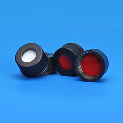 Chemglass Life Sciences Preassembled Closure and Septa, Black, GPI 13-425, .065
