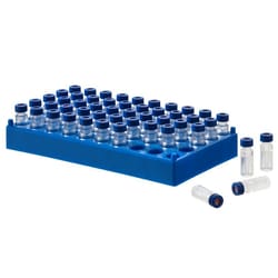 Chemglass Life Sciences Storage Rack, Polyethylene: Holds 50 12x32mm Vials
