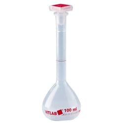 Chemglass Life Sciences Flask, Volumetric, 100mL, PMP, Class A, 14/23,