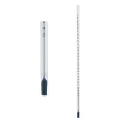 Chemglass Life Sciences Thermometer, -10 to 250°C In 2°C Subdivision, Overall Length = 225mm