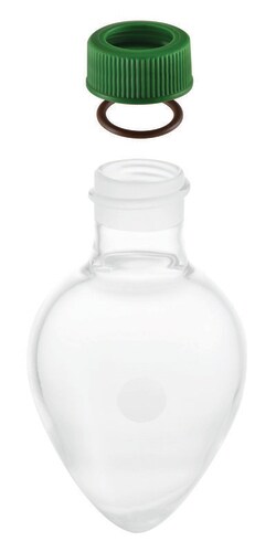 Chemglass Life Sciences 10mL Single Neck Pear Shaped Flask, Minum-Ware,