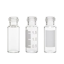 Chemglass Life Sciences Vial, 2.0mL, Clear, Large Opening, 12x32mm, 9mm Thread