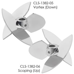 Chemglass Life Sciences Vortexing Marine Style Impeller Blade | 5-7L | 59mm Impeller Diameter | 8mm Shaft Size