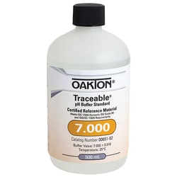 Cole-Parmer Oakton Traceable pH Standard Buffer with Calibration, Clear,