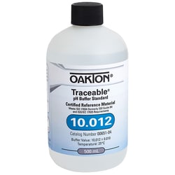 Cole-Parmer Oakton Traceable pH Standard Buffer with Calibration, Clear,
