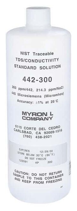 Cole-Parmer Myron L 300 QCP (NIST) conductivity calibration standard, 445