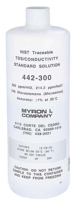 Cole-Parmer&nbsp;Myron L 3K QCP (NIST) conductivity calibration standard, 3900 µS
