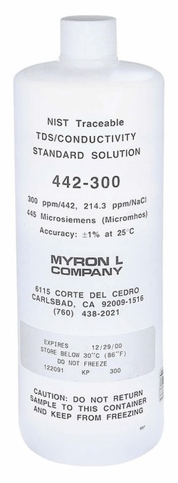 Cole-Parmer&nbsp;Myron L 15 QCP (NIST) conductivity calibration standard, 23.8 µS