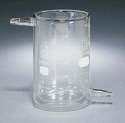 Cole-Parmer Glass Tempering Beaker, borosilicate, 1/2" hose barbs, 250