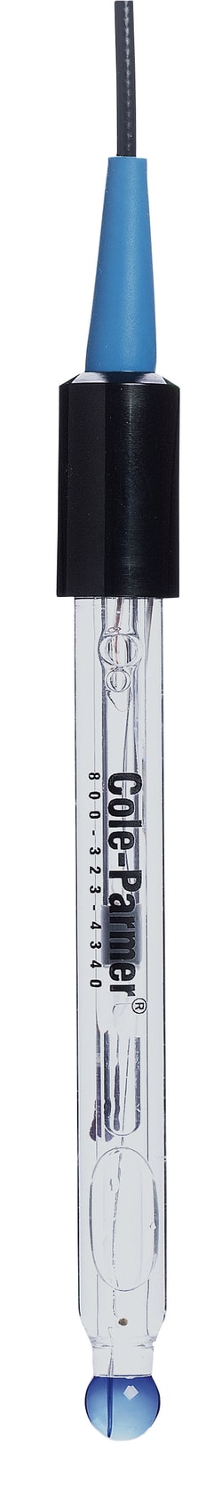 Cole-Parmer Combination pH electrode, Glass, Refillable, Double-Junction,