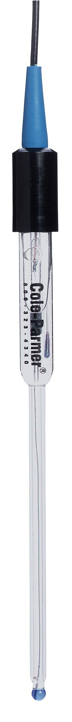 Cole-Parmer pH electrode, Refillable, long and thin body