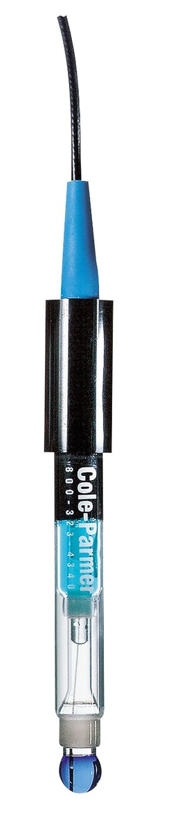 Cole-Parmer pH Probe, DJ/Glass/1kOhm RTD/12 mm/10'; Spade/BNC