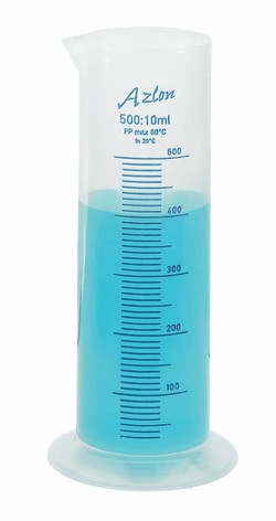 Cole-Parmer Azlon 537835-1000 Squat-Form PP Graduated Cylinders, 1000 mL, 1/Pk