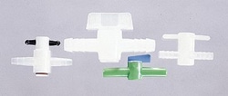 AVANTOR MASTERFLEX (VWR LLC) Two-Way Stopcock, HDPE, 14 mm hose barb, 7