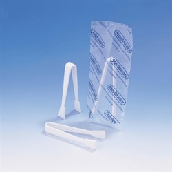 Cole-Parmer Scienceware F37944-0000 Sterile Polystyrene (PS) Serrated Square Tip Sampling Tongs, 4.25