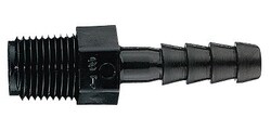 AVANTOR MASTERFLEX (VWR LLC)&nbsp;Masterflex Fitting, Black HDPE, Straight, Hose Barb to Threaded Adapter, 3/16
