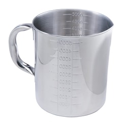 Cole-Parmer Stainless Steel Graduated Pouring Beaker, 160 oz capacity 1/ea