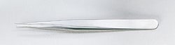 Cole-Parmer&nbsp;Aven Tools Tweezers, stainless steel, straight, narrow, long fine tips, 5-1/2