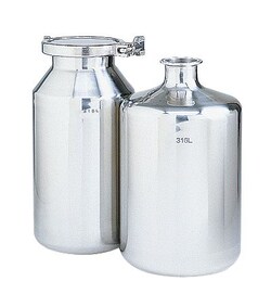 Cole-Parmer Stainless steel sanitary bottle; 1 liter, 2