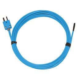 Cole-Parmer Digi-Sense Type-T Pvc-Ins Probe; Epo x y-Coated Tip, Mini-Connector, Ungrounded , 10ft 20 -Gauge