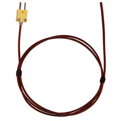 Cole-Parmer Digi-Sense Type-K, FEP-Insulated Probe, Coated Junct, Mini-Connector, Ungrounded, 10ft 24 -Gauge