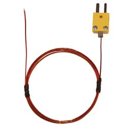 Cole-Parmer&nbsp;Digi-Sense Type-K, Kapton-Insulated Probe, Mini-Connector, Exposed, 5ft 30 -Gauge, 6 Pk