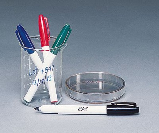 ColeParmer ColeParmer FinePoint Permanent Lab Markers, Black; 10/Box