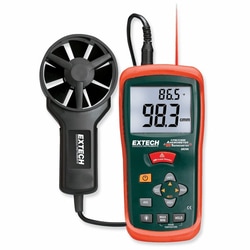Cole-Parmer Extech AN200 EasyView CFM/CMM Vane Thermoanemometer with IR Thermometer,
