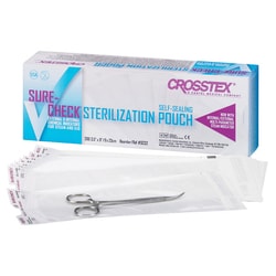 Cole-Parmer Crosstex Self-Seal Sterilization Pouches, Multiparameter, 12