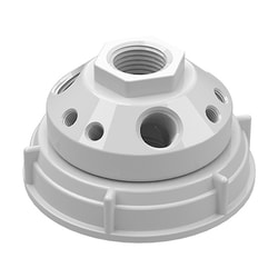 Cole-Parmer VapLock™ Solvent Waste Manifold, PP, 70mm Rieke, 1x1/2