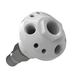 Cole-Parmer VapLock™ Solvent Waste Manifold, PP, Justrite SS, 1x1/2