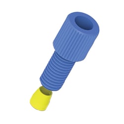 Cole-Parmer Cole-Parmer VapLock Fitting, Blue PP w/ Yellow ETFE, Straight,