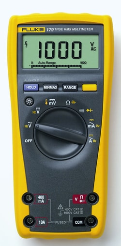 Cole-Parmer Fluke 179 True RMS Multimeter with backlight and temperature,