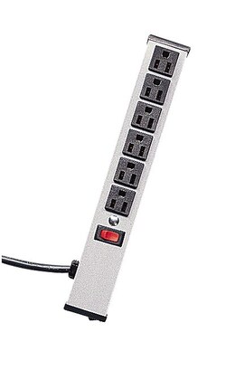 Cole-Parmer Wiremold/Legrand UL207BC Standard 6-Outlet Power Strip with