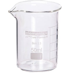 Cole-Parmer Cole-Parmer elements Low-Form Beaker, Glass, 50 mL, 12/pk,