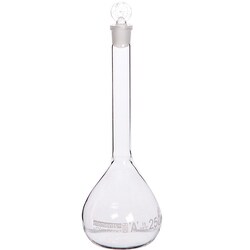 Cole-Parmer elements Volumetric Flask, Glass, with Glass Stopper, 250 mL; 2/PK